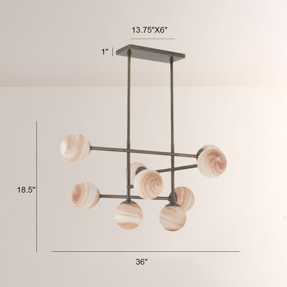 Harris Linear Glass Chandelier - view 11