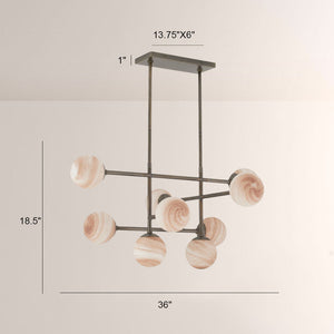 Harris Linear Glass Chandelier - view 11