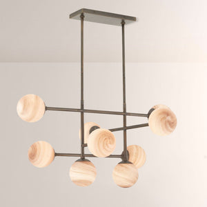 Harris Linear Glass Chandelier - view 7