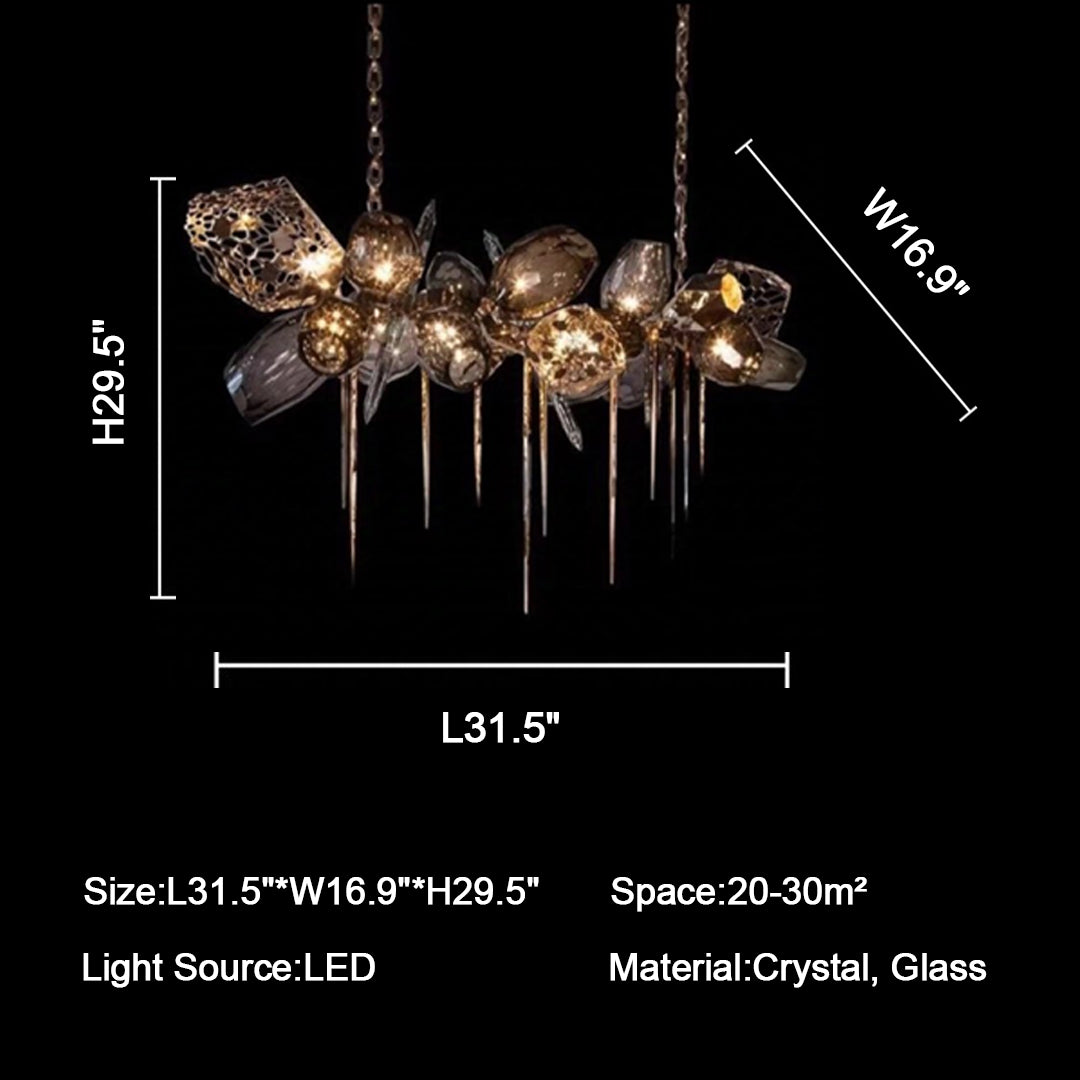 Modern Wine Glass Shape Chandelier Italian Light Luxury Light Fixture for Dining Room/Living Room - view 43