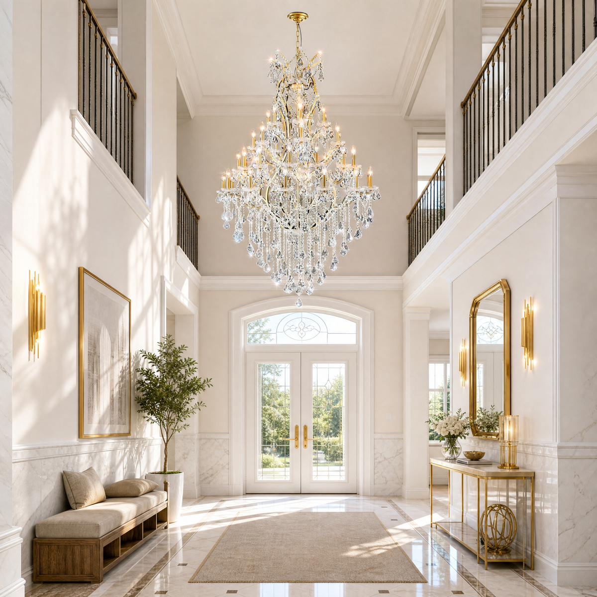 49.2" 44-Light Maria Theresa Crystal Chandelier - Gold - view 2