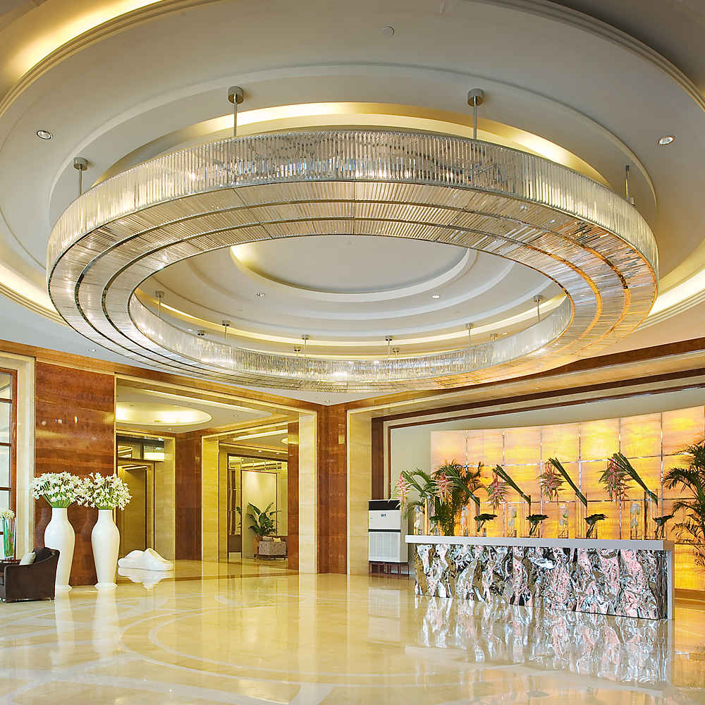 Hotel lobby large circle chandelier, K9 crystal