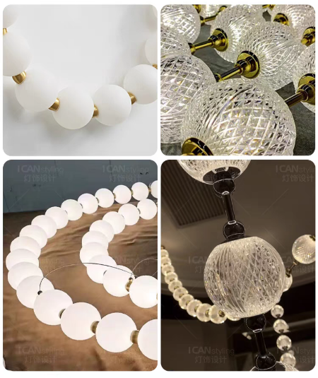 Modern Creative Pearl Necklace Chandelier for Living Room/Staircase/Foyer/Entryway - view 17