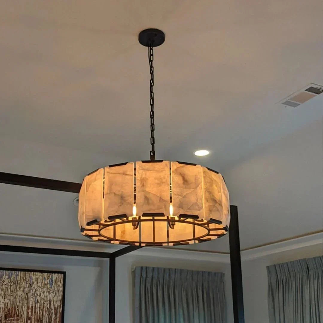 Aubrey Calcite Round Chandelier 43" - view 7