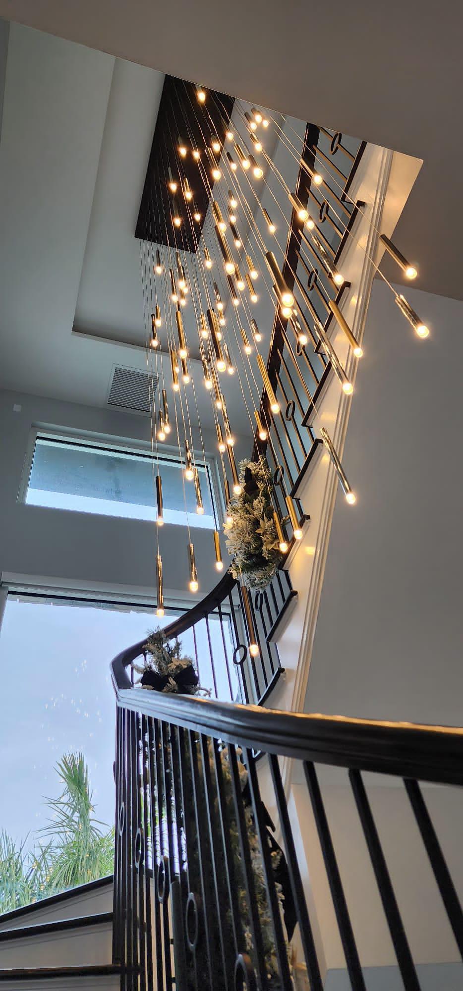 Bellini Rectangular Tubular Pendant Light Chandelier, crystal - view 16