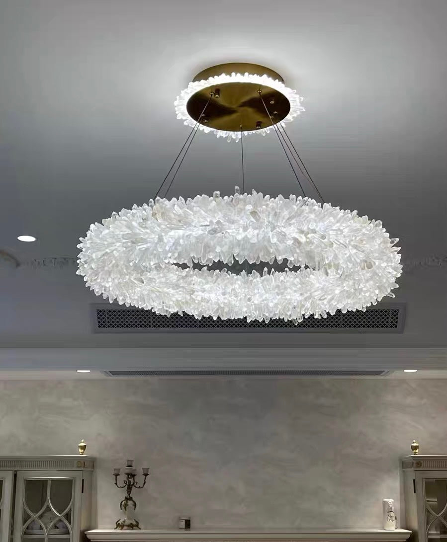 Modern Round/Oval/Linear/Square Natural Crystal Chandelier - view 31