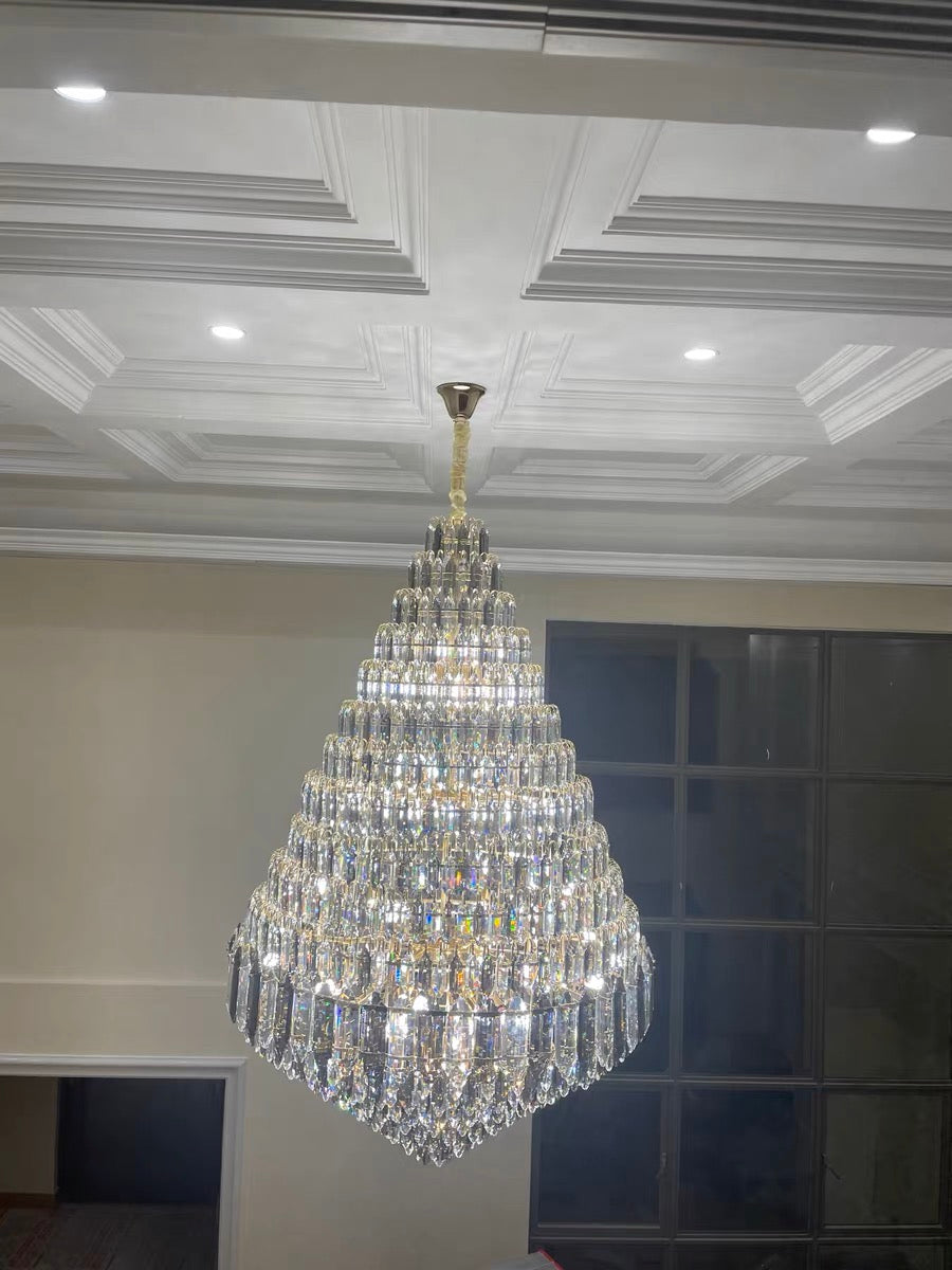 Staircase/Foyer Chandelier With High Clarity Crystals Luxury Ceiling Light - view 8