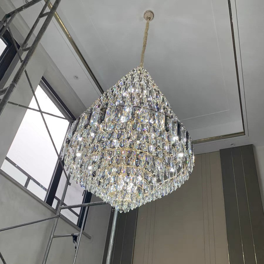 Staircase/Foyer Chandelier With High Clarity Crystals Luxury Ceiling Light - view 10