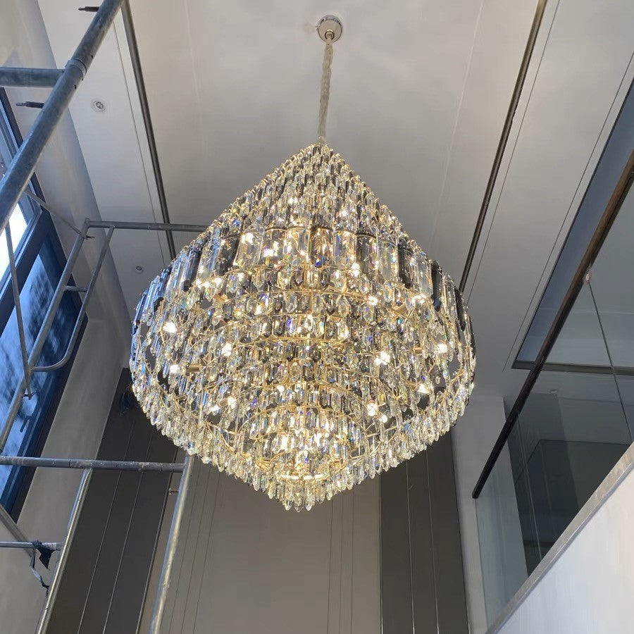 Staircase/Foyer Chandelier With High Clarity Crystals Luxury Ceiling Light - view 11