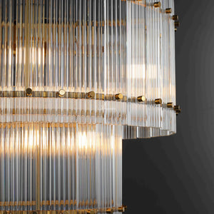 Sienna Marcus 2-Tier Glass Round Chandelier 22", steel two-tier - view 5