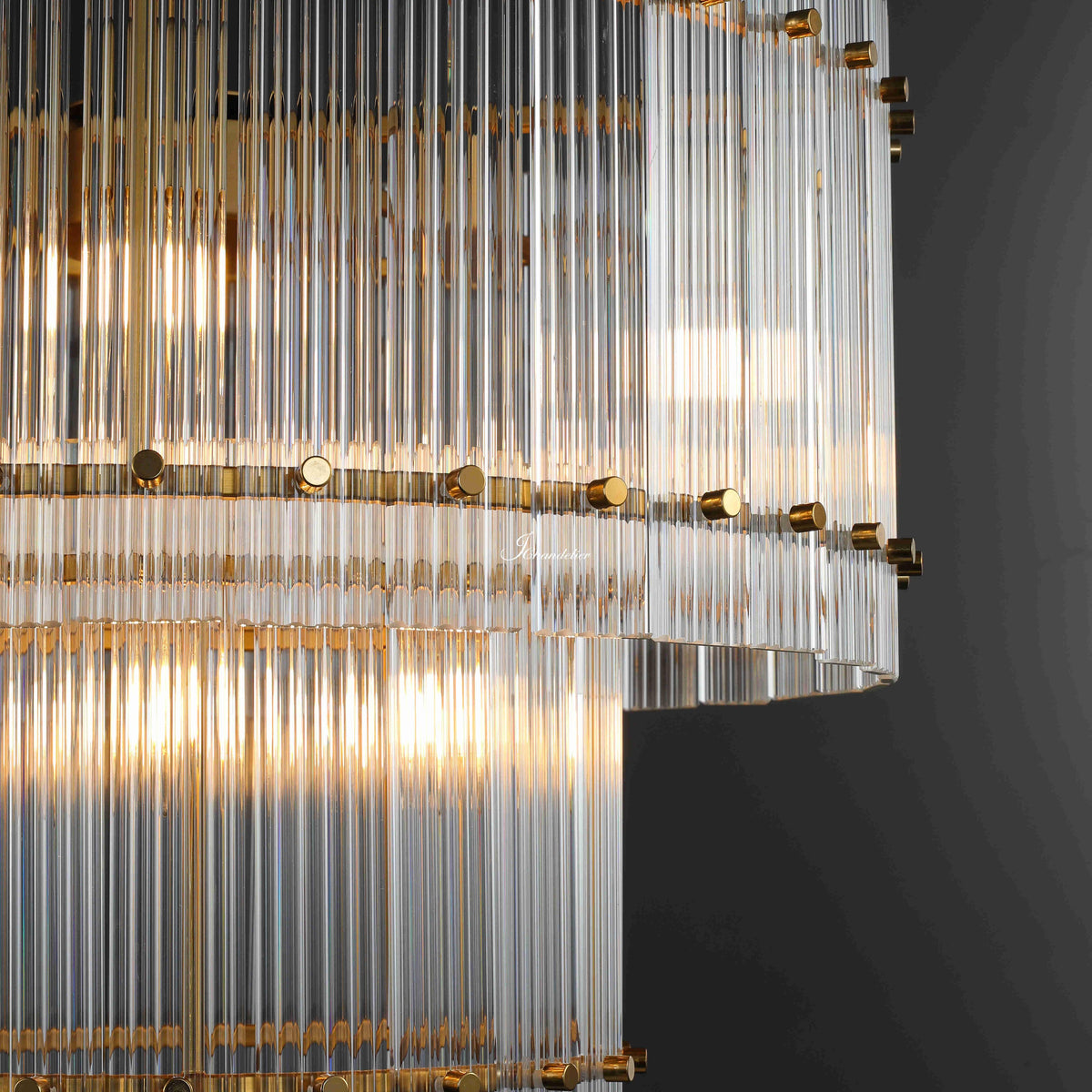 Sienna Marcus 2-Tier Glass Round Chandelier 22", steel two-tier - view 5
