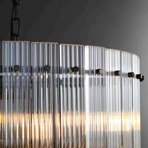 Sienna Marcus 2-Tier Glass Round Chandelier 37", steel two-tier - view 8