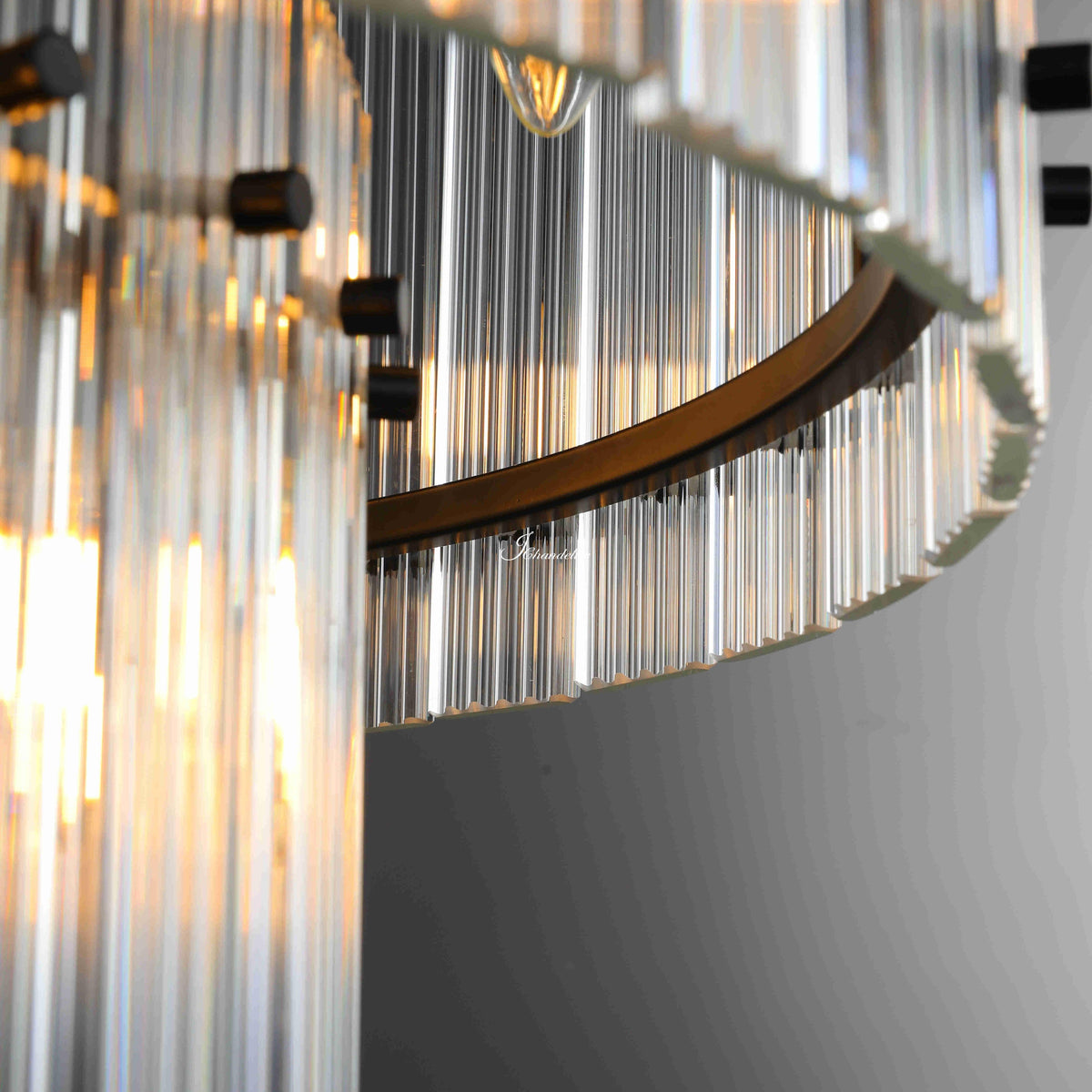 Sienna Marcus 2-Tier Glass Round Chandelier 37", steel two-tier - view 6