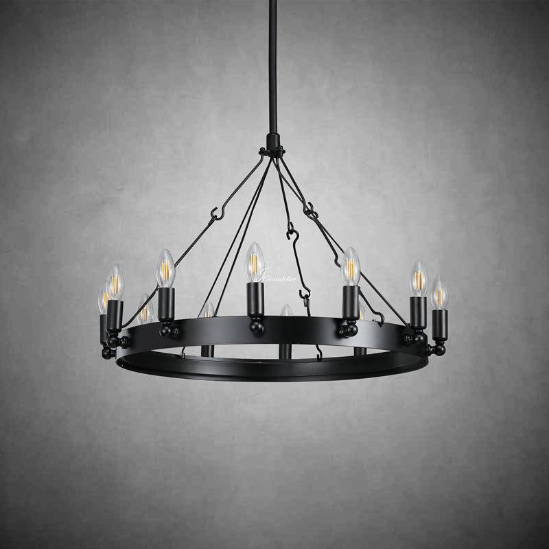 Celestine Vintage Candelabra Round Chandelier