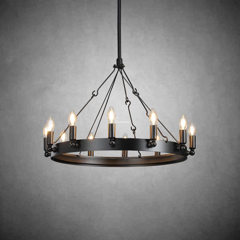 Celestine Vintage Candelabra Round Chandelier