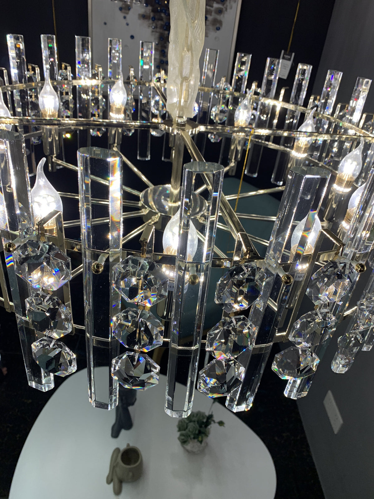 Ariel Gem Round Crystal Chandelier, K9 crystal - view 5