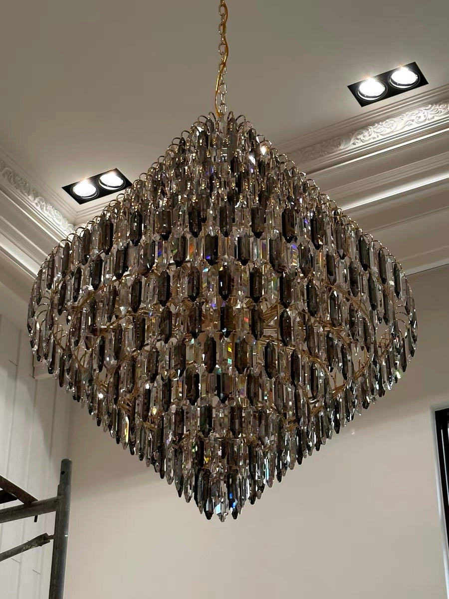 Extra Large Foyer Decorative Crystal Lighting Fixture Living Room Crystal Chandelier For Entryway Staircase - view 3