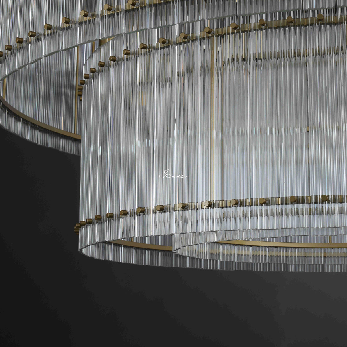 Sienna Marcus 2-Tier Glass Round Chandelier 60", steel two-tier - view 6