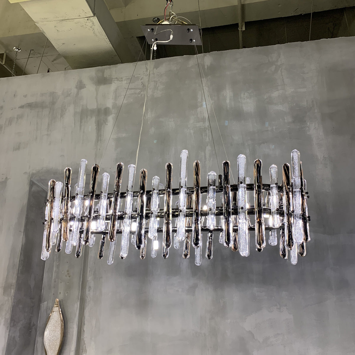 Brous Linear Glass Chandelier - view 2