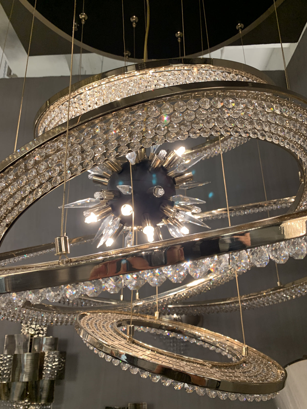 Aleron Crystal Ring Sputnik Chandelier, K9 crystal - view 4