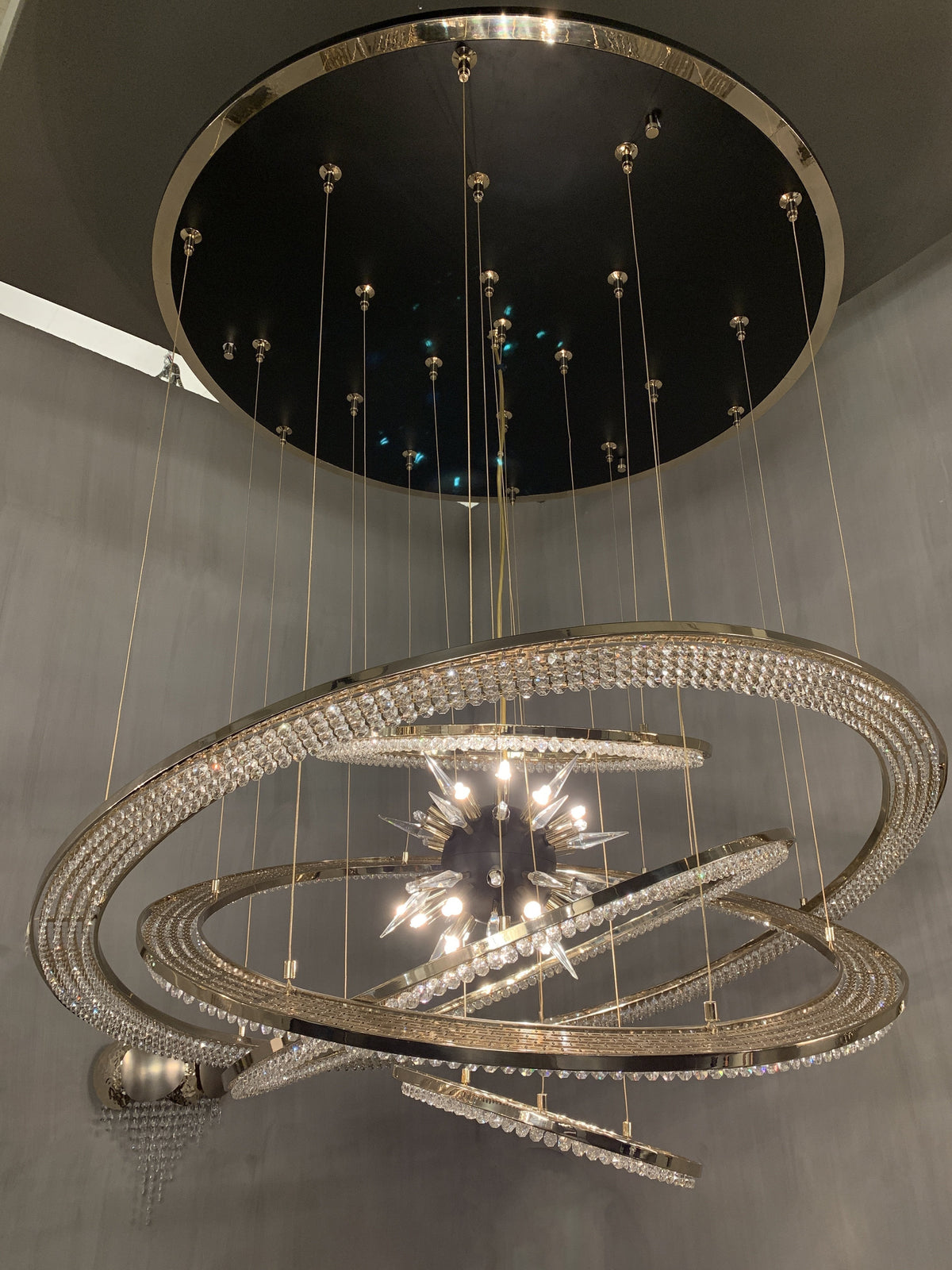Aleron Crystal Ring Sputnik Chandelier, K9 crystal - view 5
