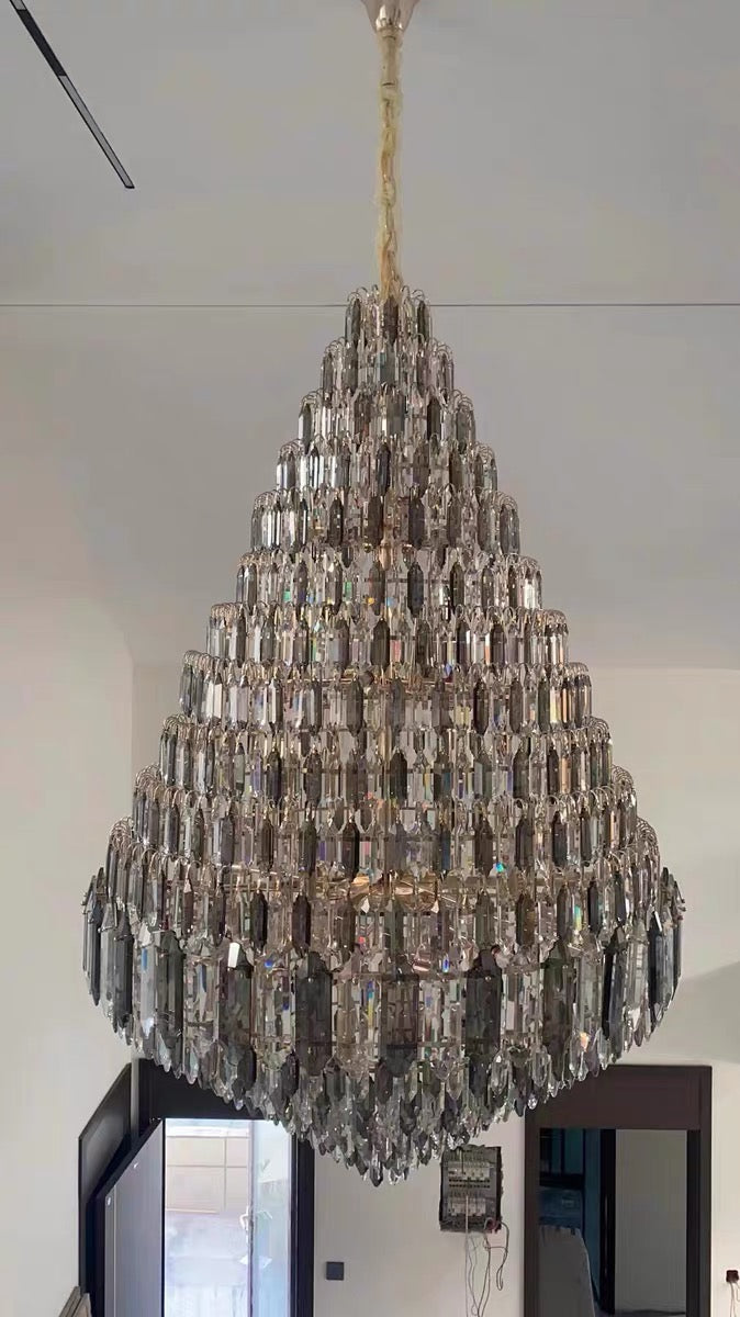 Staircase/Foyer Chandelier With High Clarity Crystals Luxury Ceiling Light - view 5