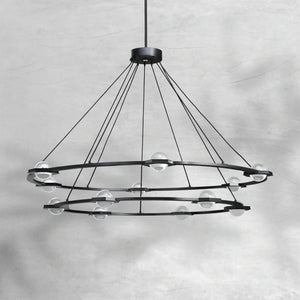 Eclatamt Two-Tier Round Chandelier 48" 60"
