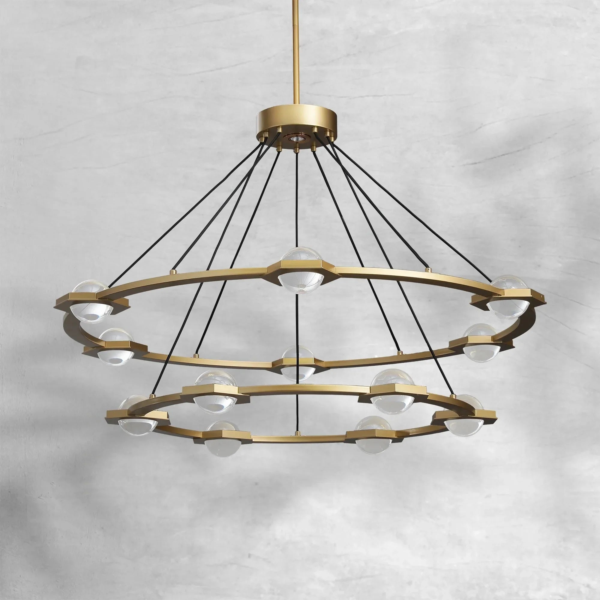 Eldric Two-Tier Round Chandelier 48" 60"