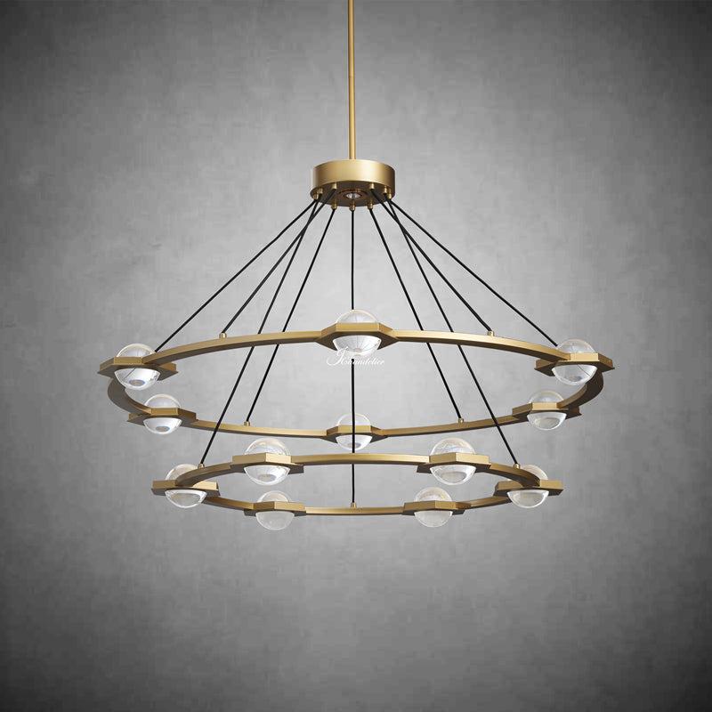 Eldric Two-Tier Round Chandelier 48"