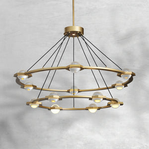 Eclatamt Two-Tier Round Chandelier 48" 60"