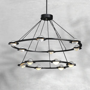Eclatamt Two-Tier Round Chandelier 48" 60"