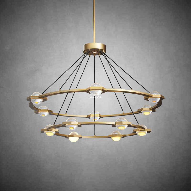 Eldric Two-Tier Round Chandelier 48"