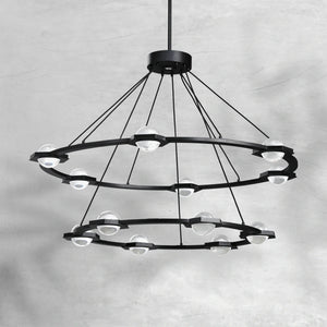 Eclatamt Two-Tier Round Chandelier 48" 60"