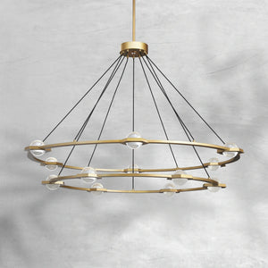 Eclatamt Two-Tier Round Chandelier 48" 60"