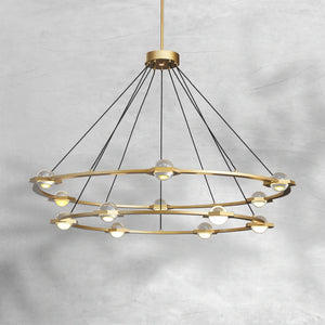 Eclatamt Two-Tier Round Chandelier 48" 60"