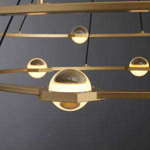 Eclatamt Two-Tier Round Chandelier 48" 60"
