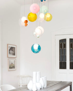 Post Modern Gradient Colorful Ball Pendant Chandelier - view 5