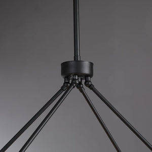 Peron Rectangular Chandelier 48" 62“, in black - view 11
