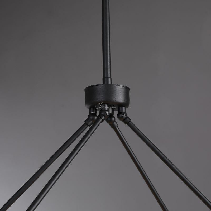 Peron Rectangular Chandelier 48" 62“, in black - view 11