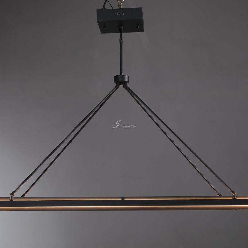 Peron Rectangular Chandelier 48" 62“, in black - view 6