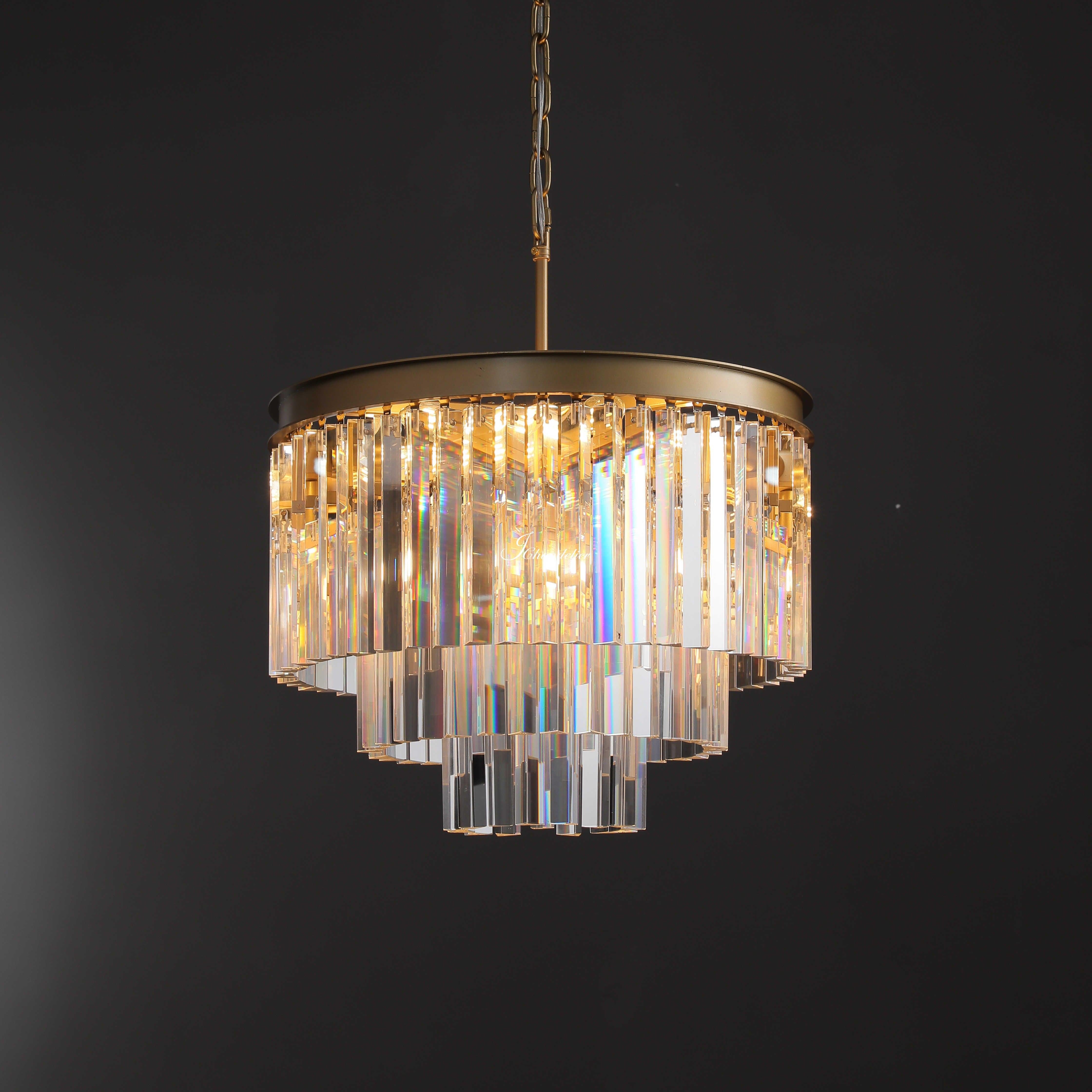 1920s Orion Art Deco Round Chandelier 20"