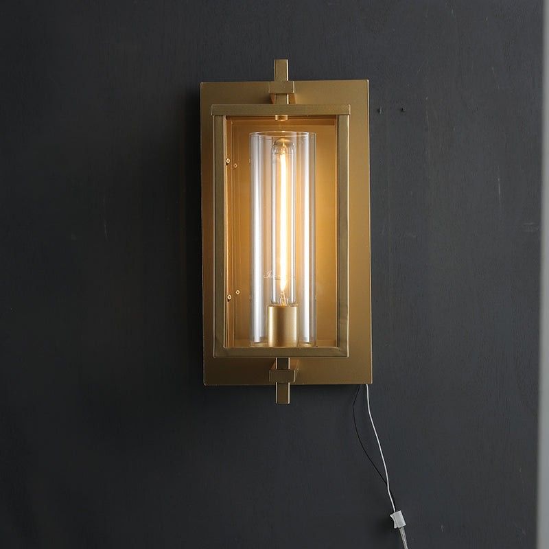 Bauros Outdoor Square Lantern Wall Sconce 18"