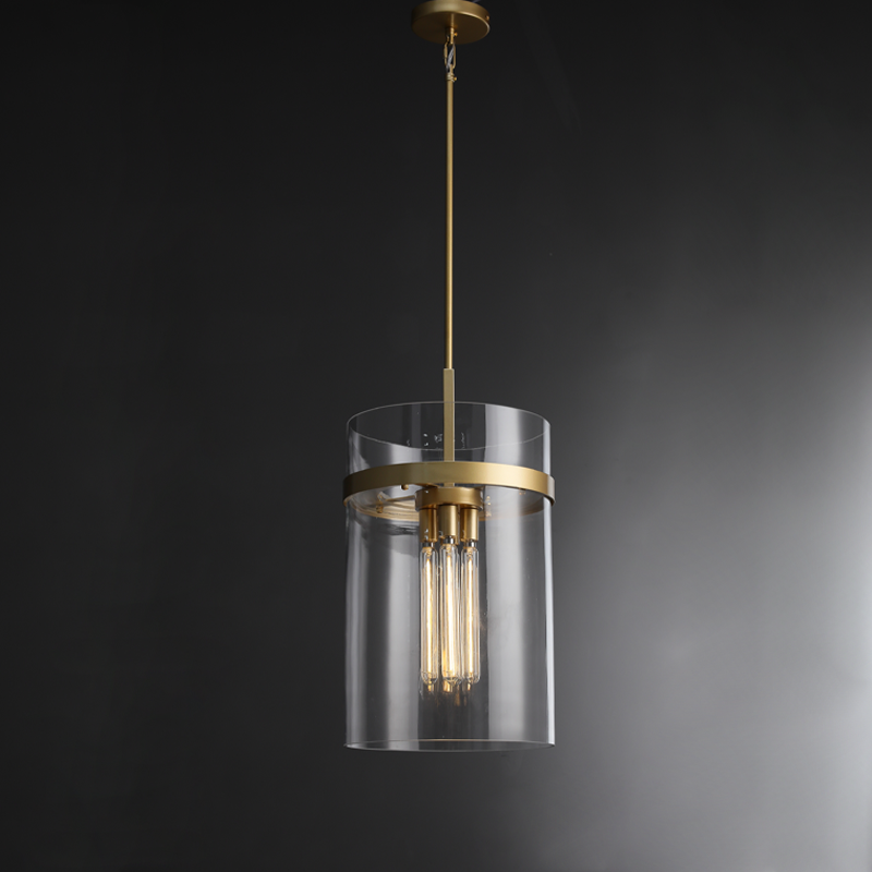 Ravion Modern Blown Glass Pendant Light 8", 10", 12", solid brass chandelier - view 9
