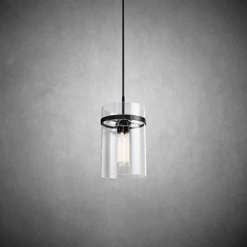 Ravion Modern Blown Glass Pendant Light 8", 10", 12", solid brass chandelier - view 7