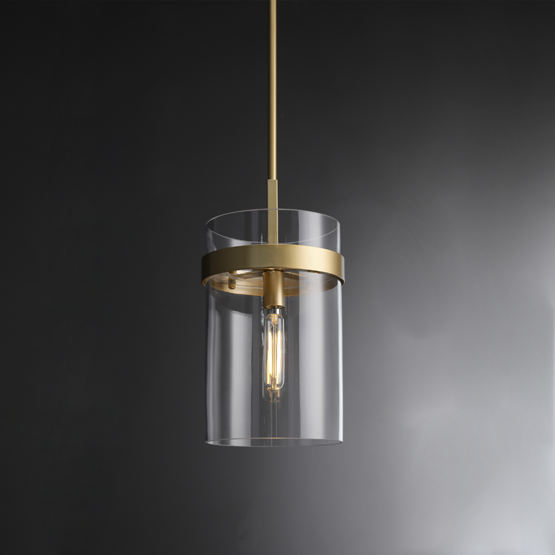 Ravion Modern Blown Glass Pendant Light 8", 10", 12", solid brass chandelier - view 13