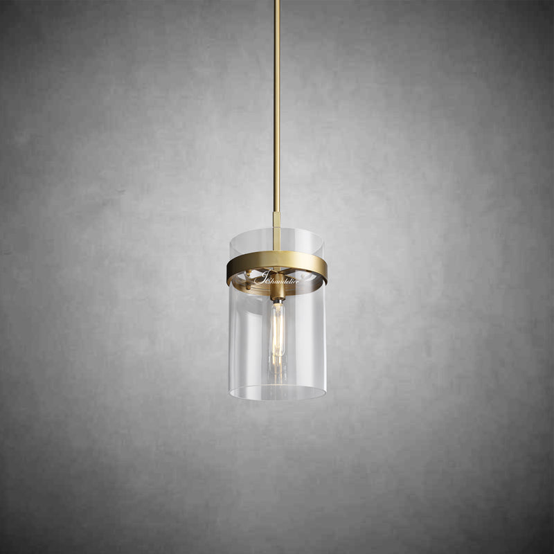 Ravion Modern Blown Glass Pendant Light 8", 10", 12", solid brass chandelier