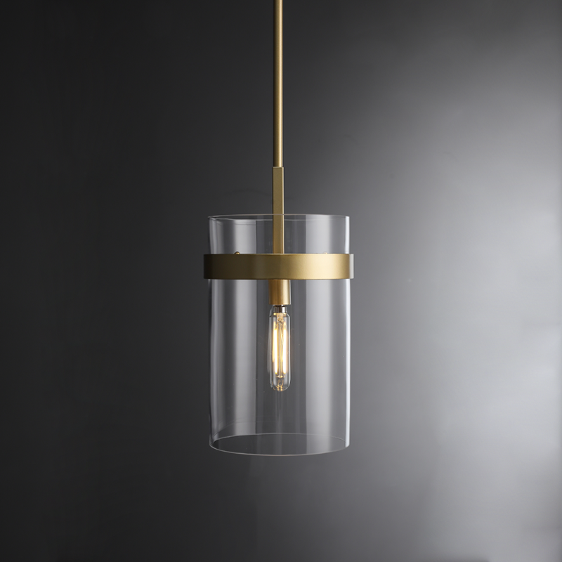 Ravion Modern Blown Glass Pendant Light 8", 10", 12", solid brass chandelier - view 11