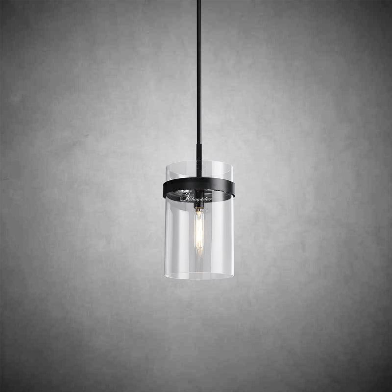 Ravion Modern Blown Glass Pendant Light 8", 10", 12", solid brass chandelier - view 5