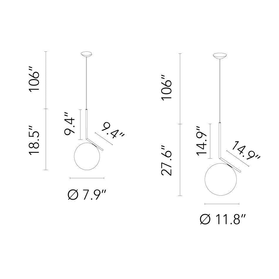 ICS Pendant Light 7.9"D 11.8"D - view 8