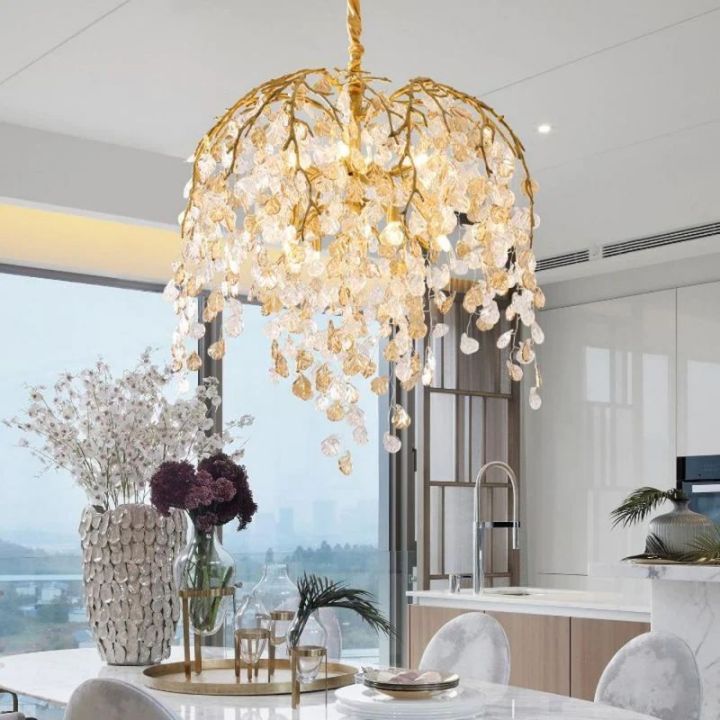 Idyllic Glass Leaves Chandelier - view 2